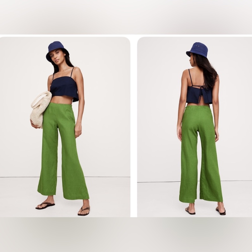 NWT banana Republic Size 20 mid-rise kick-flare linen ankle pant